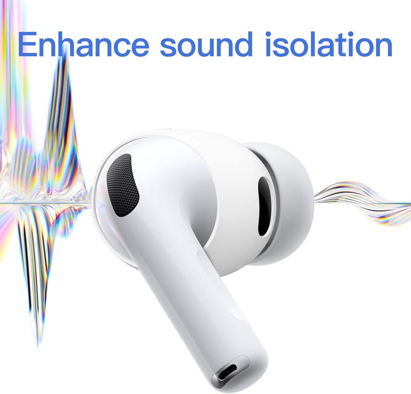 DamonLight [Fit in Case] 3 Pairs Cover for AirPods Pro 3 Anti Scratches Add Grip Sport Ear Tips [US Patent Registered] Compatible with AirPods Pro 3rd Generation 2025 (White) - Image 4